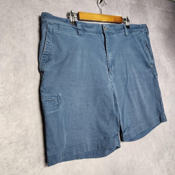 Duluth Flex Ballroom Shorts Mens 42 Relaxed Fit 9" Inseam Gusset Pockets Blue - Picture 8 of 16